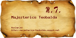 Majszterics Teobalda névjegykártya